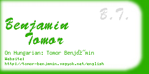 benjamin tomor business card